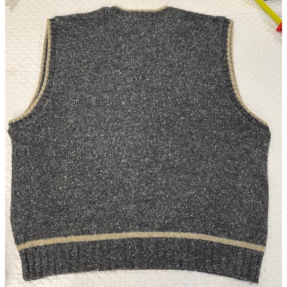 Vintage Woolrich Mens Wool Confetti Gray and Cream Vest Size XL - Picture 3 of 8